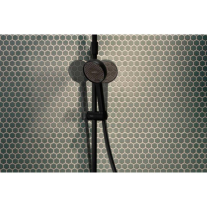 Coloană de duș Hansgrohe, Activera S, cu baterie termostatică Ecostat Fine, negru mat